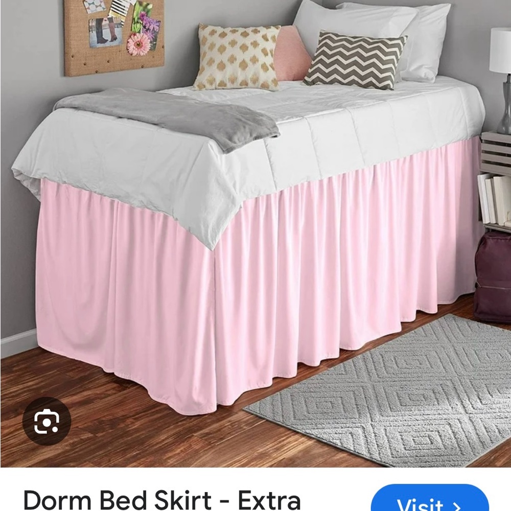 Rachael Zoe Dorm Under Bed Storage Skirt Twin-XL - Picture 2 of 8